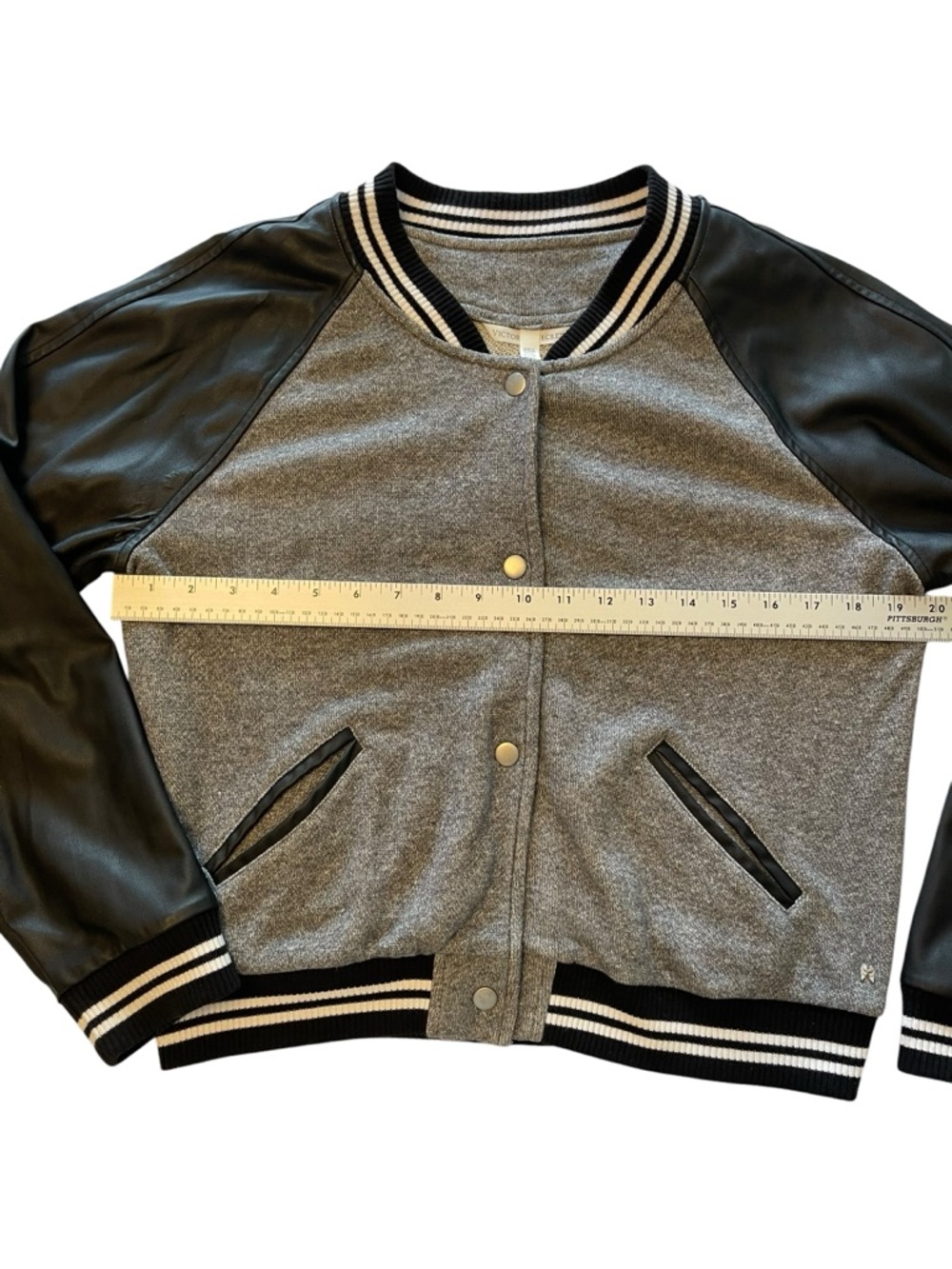 Victoria's Secret Grey & Black Retro Varsity Jacket - Picture 5 of 13